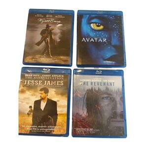 Blu-ray Movie Lot Avatar The Revenant Wyatt Earp Jesse James 4 Film Bundle
